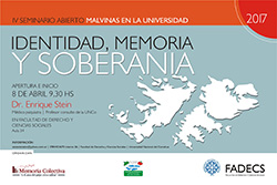 IV SEMINARIO "MALVINAS EN LA UNIVERSIDAD - IDENTIDAD, MEMORIA Y SOBERANÍA" 2017